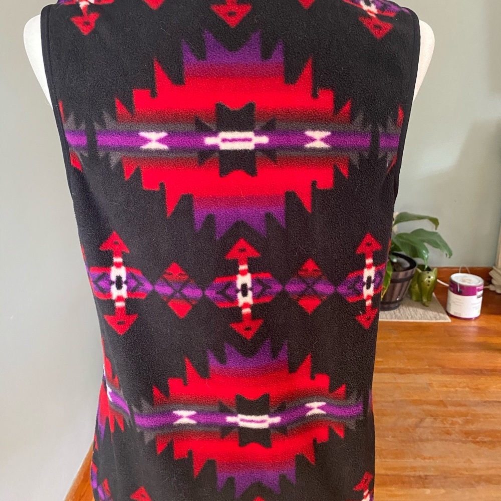 Chaps Aztec Patterned Vest - Picture 6 of 10